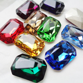 水晶玻璃钻花式 超精尖底矩形约27 18.5MM 石异形钻大宝石首饰水钻