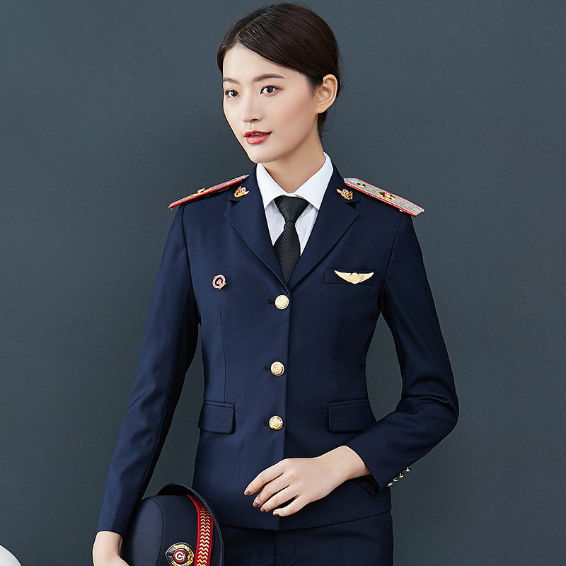철도 유니폼 정장 여성 고속 열차 기차 승무원 의류 철도 작업복 차장 철도 교복