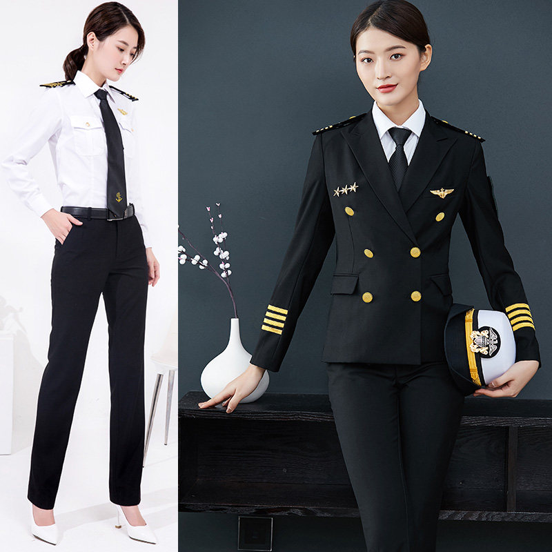 여성 선원 스타일 선원 블라우스 바 성능 맞춤형 작업복 크루즈 선박 유니폼 승무원 블레이저