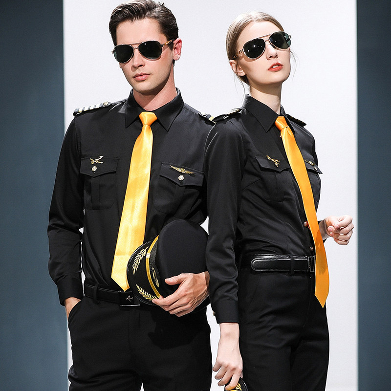 酒店前台KTV酒吧服务员工作服长袖 春秋冬装空姐空少套装学生校服