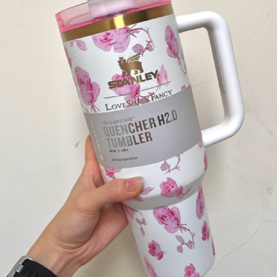 stanley保温杯LoveShackFancy联名水杯巨无霸高颜值吸管繁花系列
