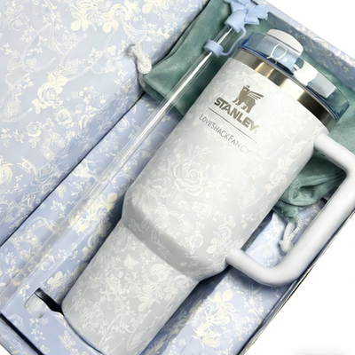 stanley LoveShackFancy联名保温水杯高颜值大容量冰霸杯生日礼物