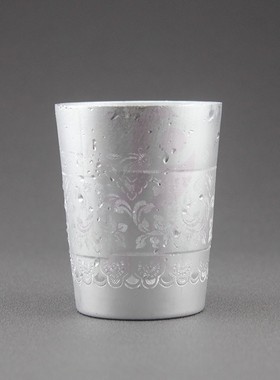 酒术 锡合金刻花威士忌杯创意超薄金属鸡尾酒杯薄荷朱丽普julep杯