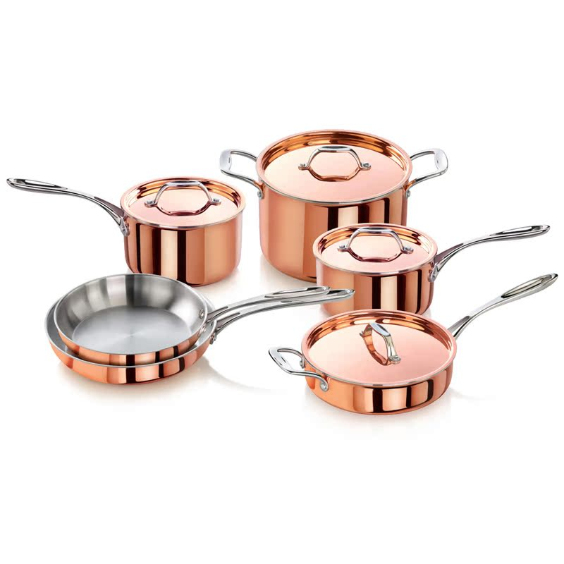 三层钢电磁炉燃气通用牛排煎锅