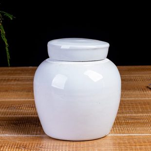 白色陶瓷骨灰盒小号男女款 迁坟骨灰坛棺材骨灰罐防潮寿盒厂家直销