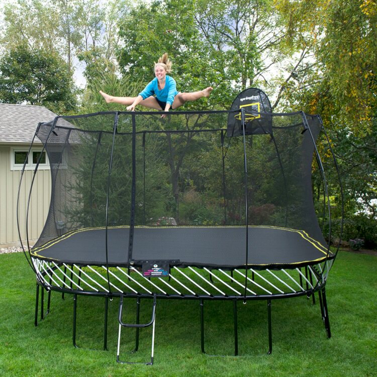 进口思蹦飞户外运动蹦蹦床成人儿童家用带护网健身安全跳跳床促销