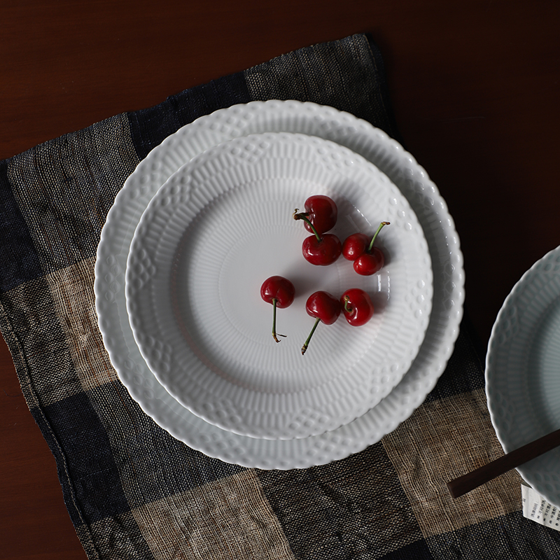 唐草花边盘8寸10寸家用菜盘