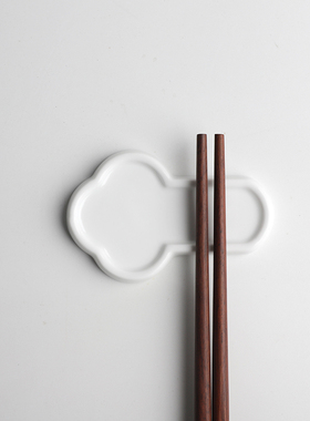 山水一间创意筷子托筷子架纯白色筷子架勺托架筷勺枕汤匙架餐具