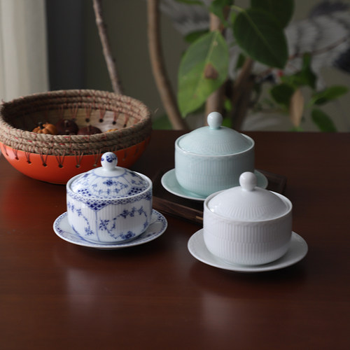 景德镇青花釉下彩陶瓷汤盅