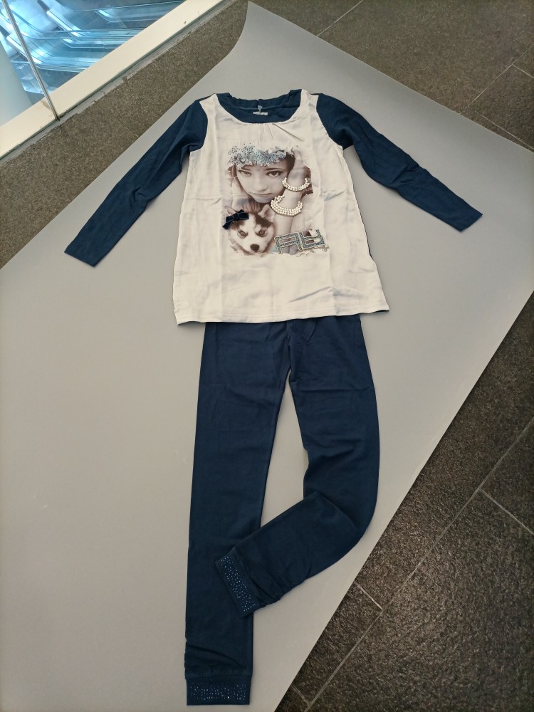 清货 意大利出口女童套装女孩两件套长款上衣＋打底裤儿童套装
