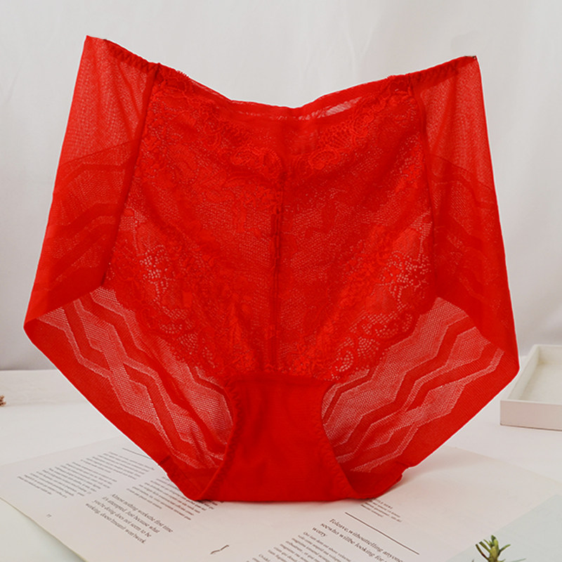 大码本命年红内裤  yalandu高端高腰蕾丝性感无痕透明 收腹提臀,女士内衣/男士内衣/家居服,平角裤,淘宝优惠券,粉丝福利购,淘宝优惠卷