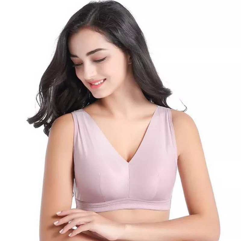 无钢圈聚拢文胸全罩杯大罩杯大码胖mm260斤运动文胸L-8L大胸显小