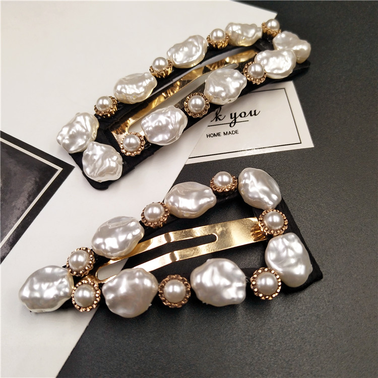 东大门温暖风巴洛克珍珠侧边夹