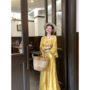 雅乔【福蝶金瑞】双版本薄款新中式桑蚕丝外套欧根纱九分袖外衫女