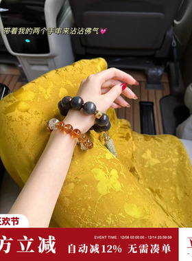 雅乔 幸运紫大颗粒晶莹剔透紫色亮晶晶手环水水手链