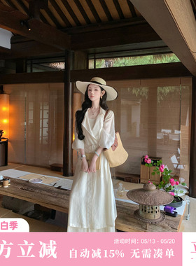 Sun雅乔【拿破仑】夏季长袖中长高级醋酸防晒风衣外套女宽松薄款