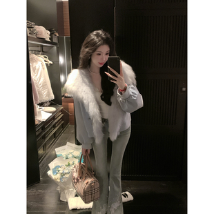 Sun雅乔【冰岛雪绒】冬季保暖气质狐狸毛领鹅绒派克服短外套女