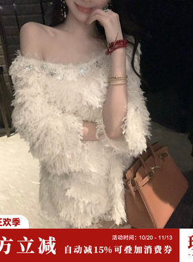 Sun雅乔【白夜童话】冬装慵懒软糯蓬松羽毛肌理感宽松套头毛衣女