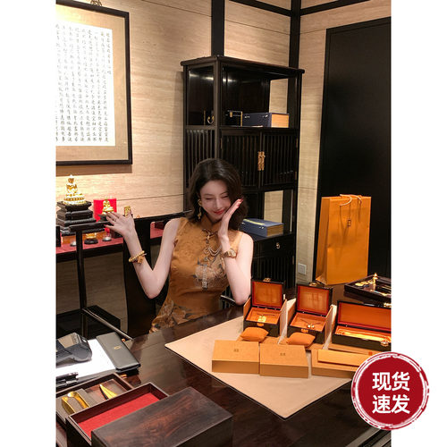 雅乔【金韵芳华】夏季复古无袖连衣裙新中式国风定位花纹旗袍长裙