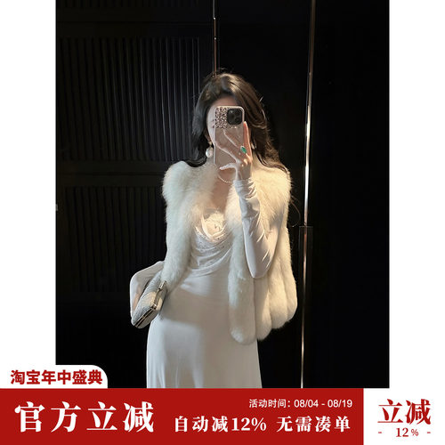 Sun雅乔高定【贵夫人】冬装高档皮草芬兰进口皇冠级狐狸毛马甲女