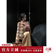 冬季 Sun雅乔 摩卡慕斯 仿貂毛条纹加厚环保毛皮毛一体短外套女