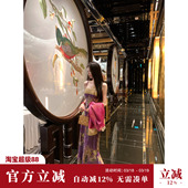 新中式 Sun雅乔 新款 春装 国风印花重工抹胸吊带连衣裙 大红大紫