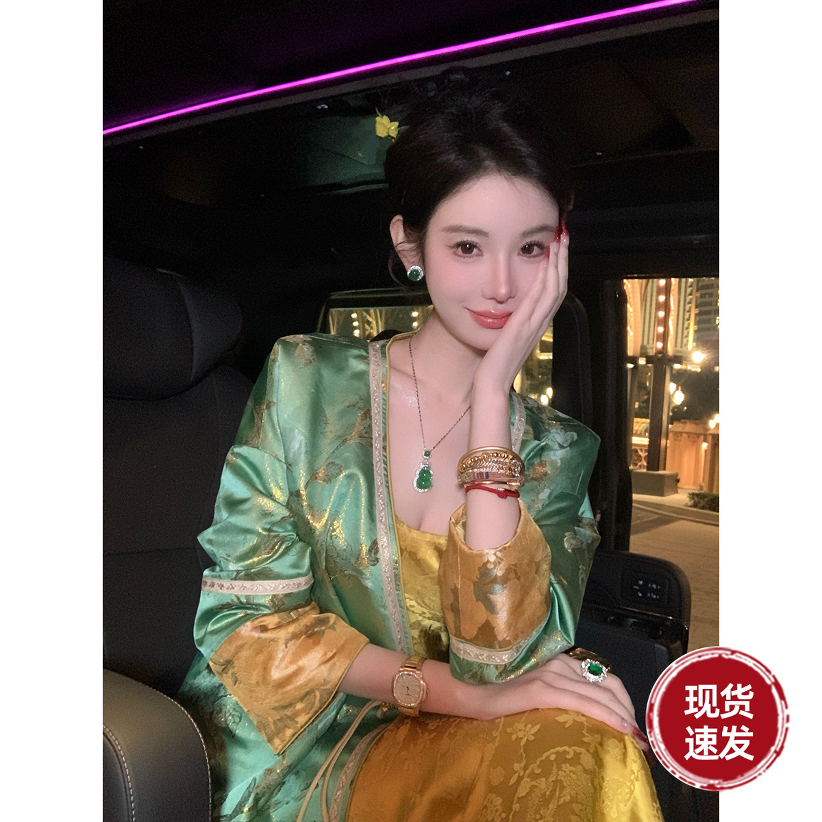 重工提花新中式国风外套