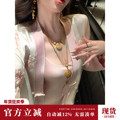 Sun雅乔【海棠未眠】现货春季新款长袖重工珠片绣新中式国风外套