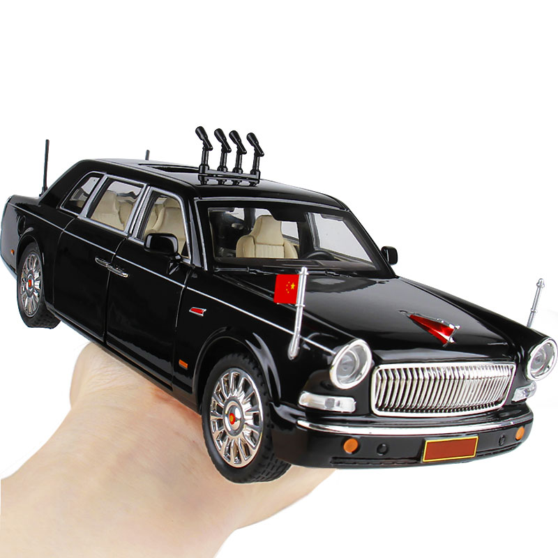 1/24红旗L5检阅车车模合金仿真70周年阅兵车汽车模型收藏摆件玩具