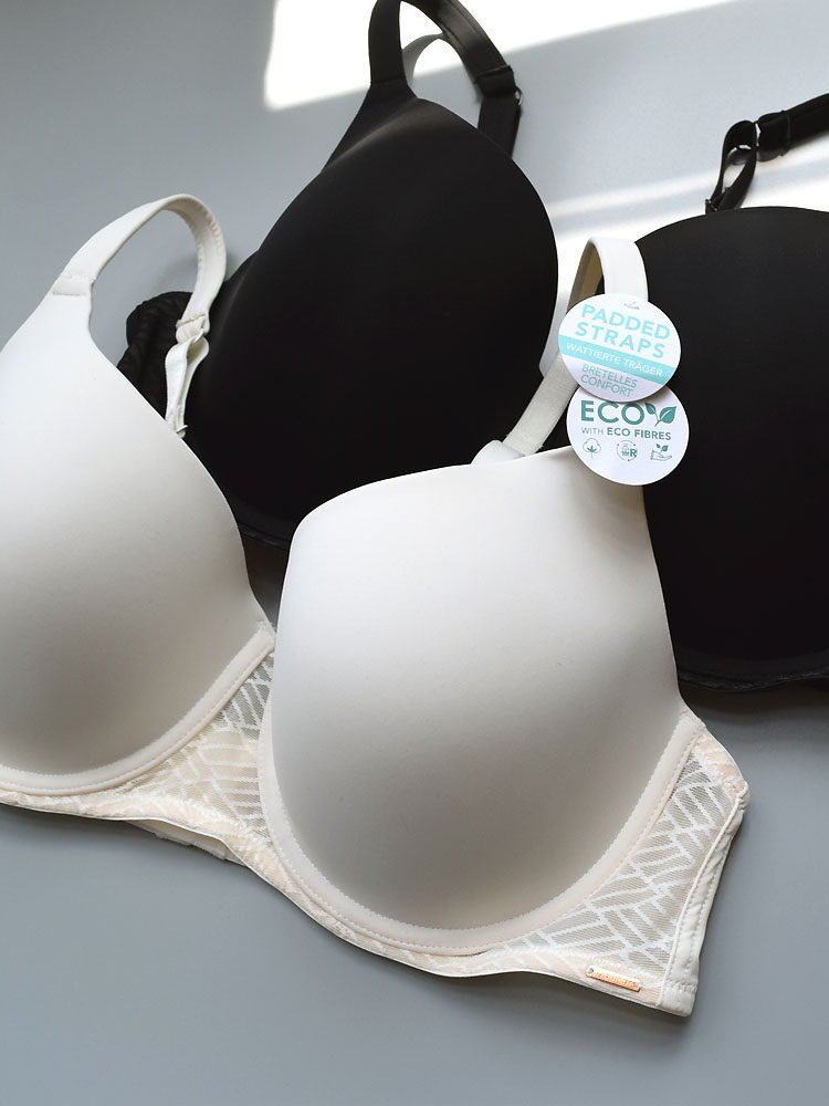 85bde90d95cd乳白/黑色高及素版光面薄绵钢圈文胸全杯