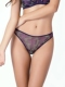意奢inc蓝紫色刺绣网纱性感美臀巴西款 女 内裤 窄三角内裤 和丁字裤