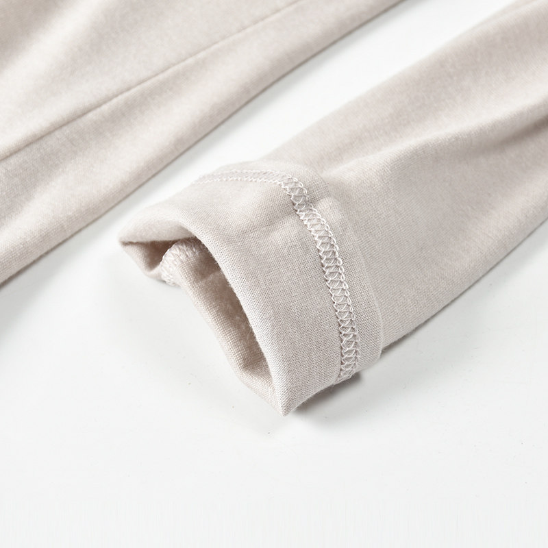 WOMENS INSERT TYPE WEAR BRA THREE-QUARTER SLEEVES HIGH-ELASTIC SCOOP NECK AUTUMN COAT BASE HEATING MATERIAL FREE INSERTS