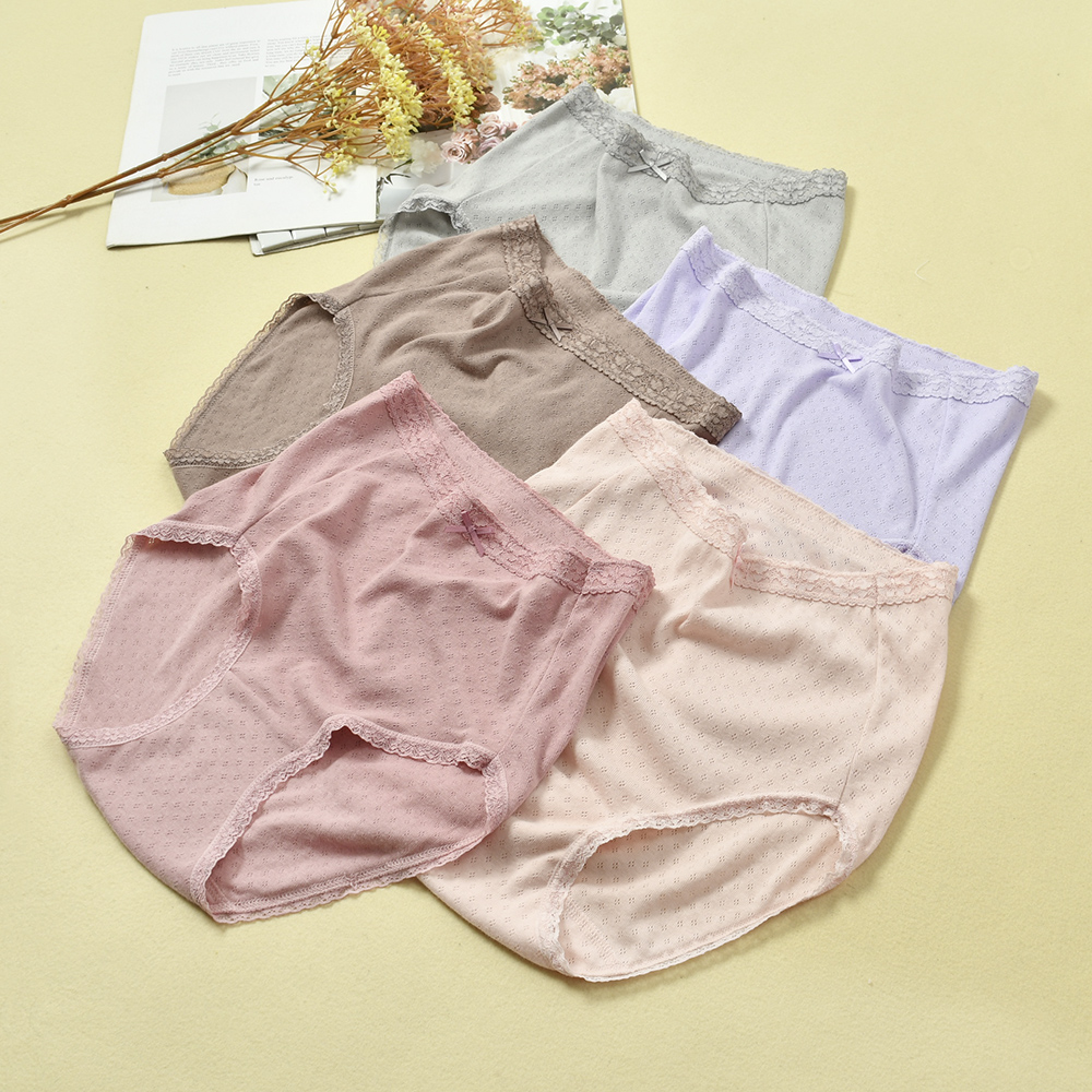 加大码螺纹柔软亲肤全棉三角裤