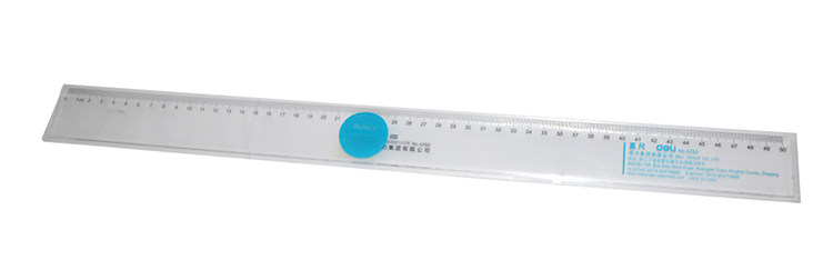 得力文具6250直尺 有机直尺 透明直尺 50cm办公学生