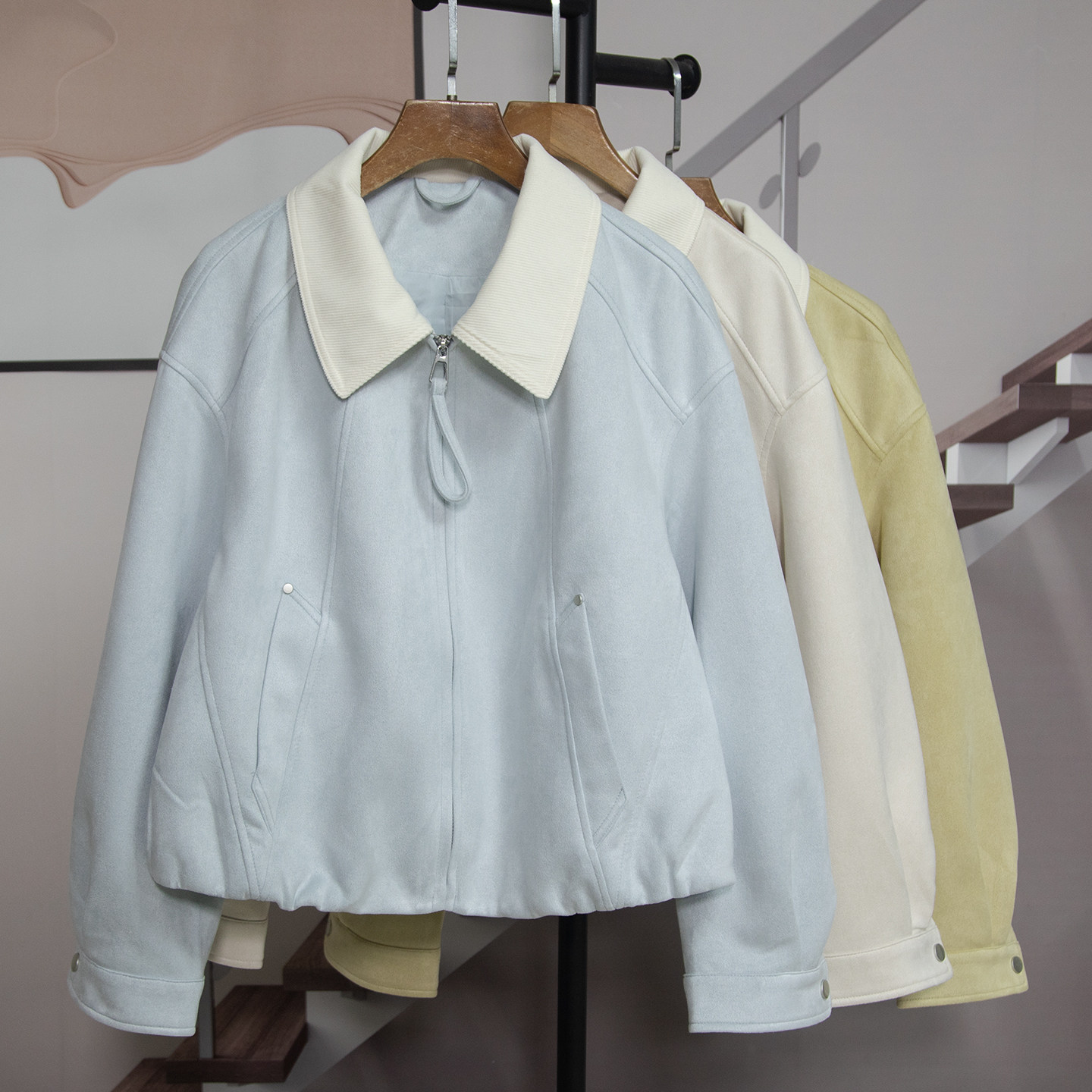 韩系翻领短外套女2026春季新款拉链夹克时尚休闲百搭上衣潮81668,女装/女士精品,短外套,淘宝优惠券,粉丝福利购,淘宝优惠卷