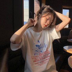 夏裝韓版2020新款簡約寬鬆ins超火短袖T恤女網紅打底上衣潮