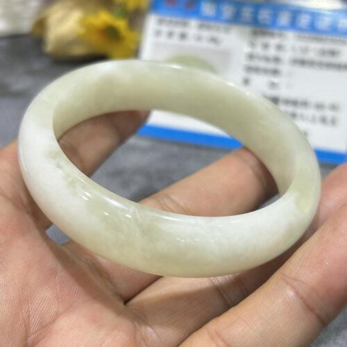 蓝田玉蛇纹石玉手镯天然玉石无酸洗注色专柜正品源头厂家57.5圈口 - 封面