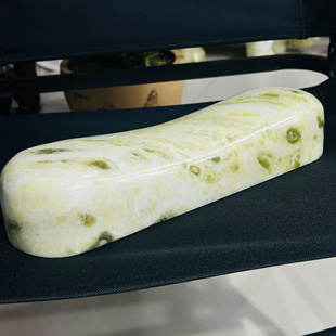 蓝田玉颈椎枕圆弧型调理颈椎专用枕头天然老坑矿陕西西安特产玉石