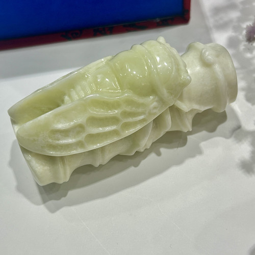 蓝田玉手把件翠色油润细腻高品质收藏品一鸣惊人竹报平安步步高升