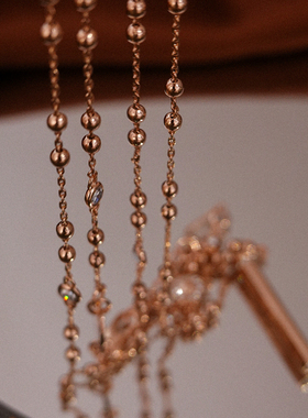 一所秋冬百搭Y字毛衣链