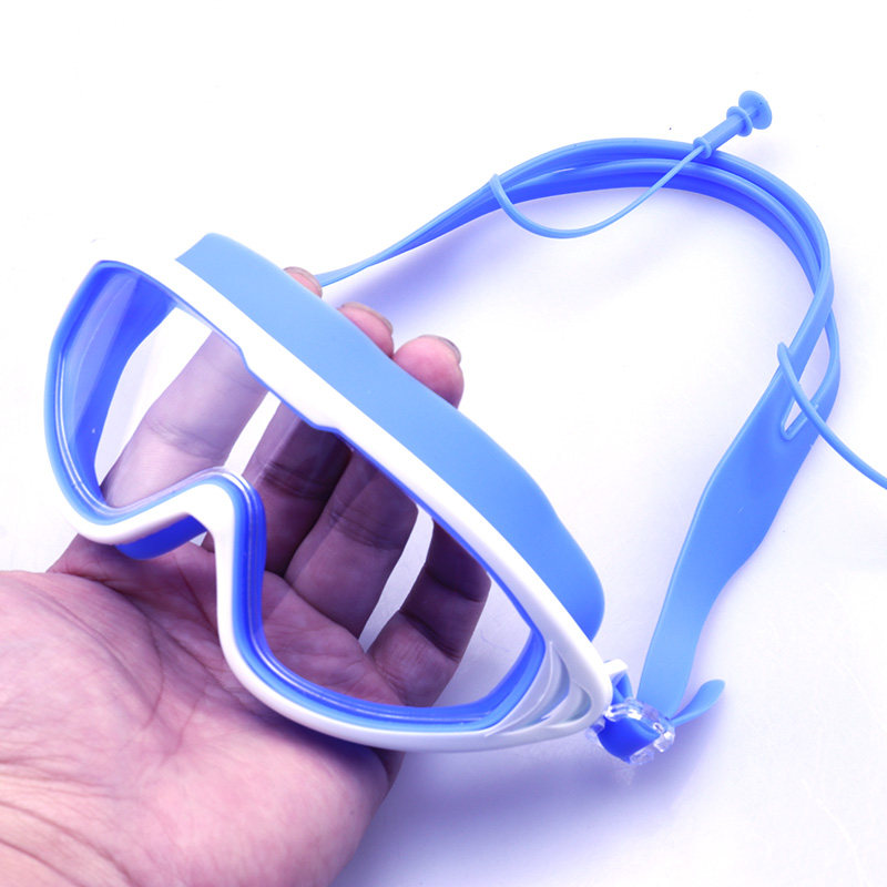 新款儿童泳镜高清大框防水防雾透明舒适不勒男女童青少年学游泳镜