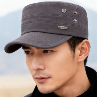 四季 平顶帽老年人男士 通用洋气老头帽 鸭舌帽2026新款 老人帽子男款