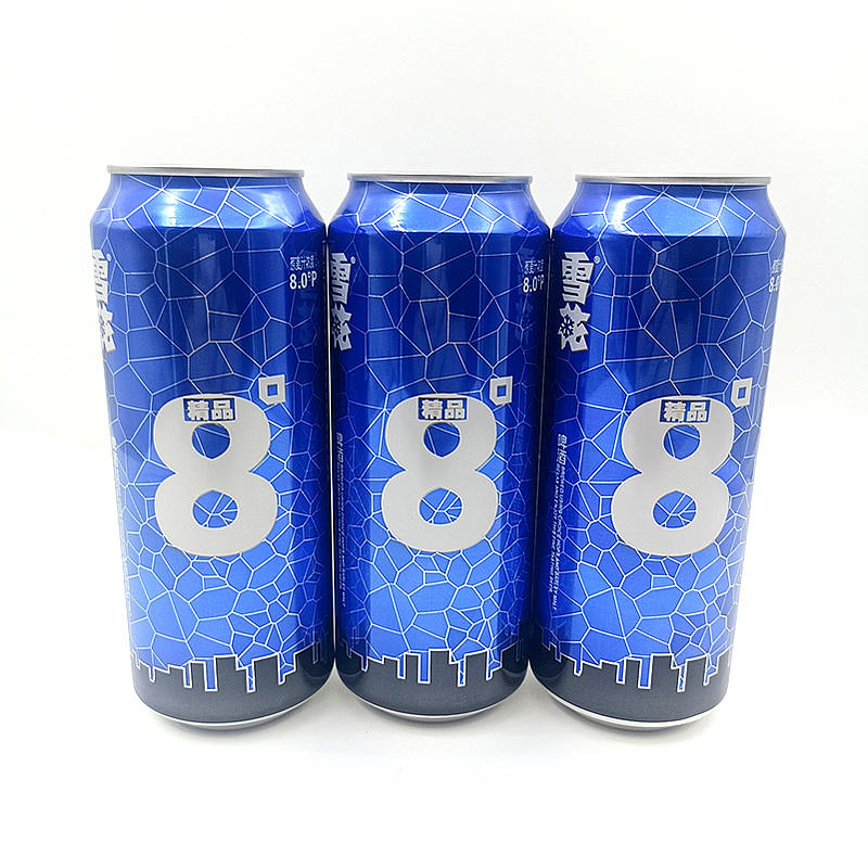 雪花啤酒精品8度500ml*12瓶原麦汁浓度8p优质纯酿整箱正品包邮