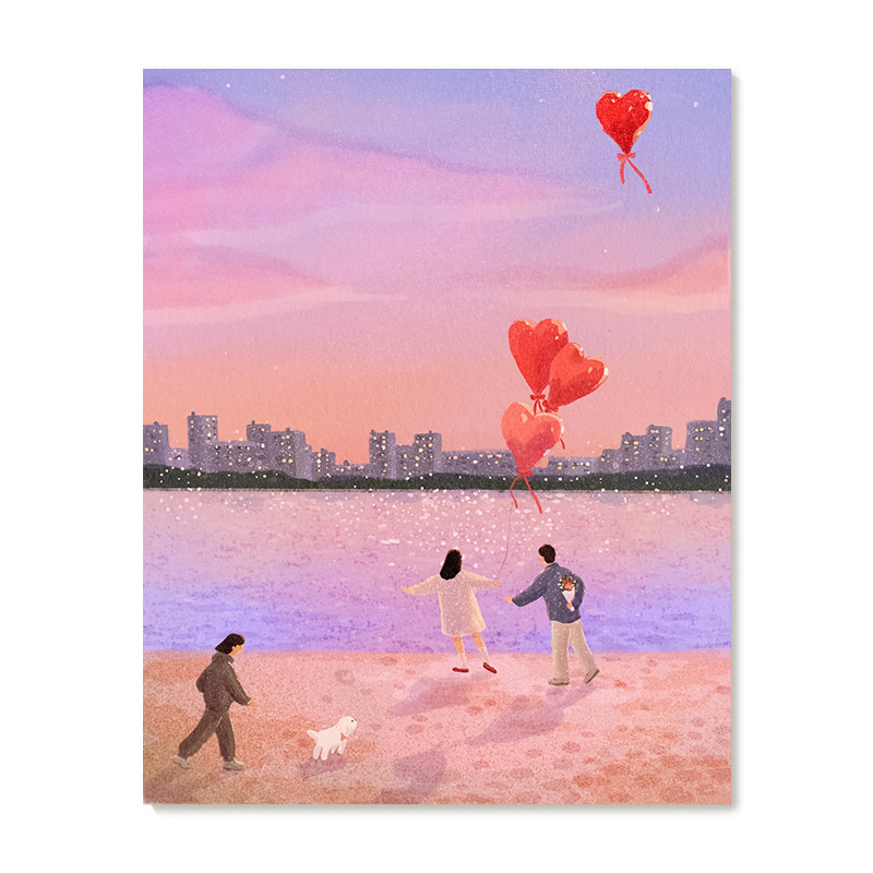 【艺术版画】插画师Subin复刻艺术版画清新韩系治愈风景装饰画芯