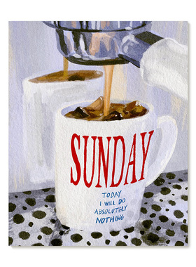 【艺术版画】插画师Subin复刻艺术版画治愈韩系咖啡小众装饰画芯