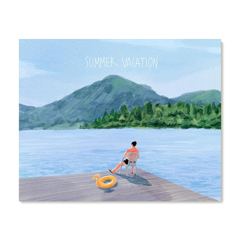 【艺术版画】插画师Subin复刻艺术版画清新韩系治愈风景装饰画芯