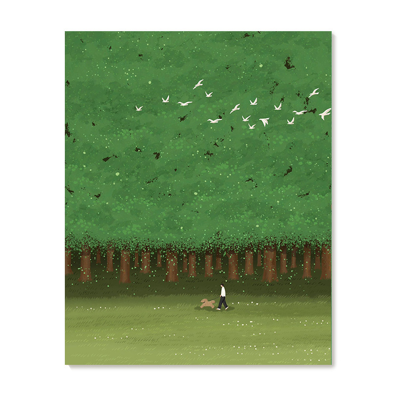 【艺术版画】插画师Subin复刻艺术版画清新韩系治愈风景装饰画芯