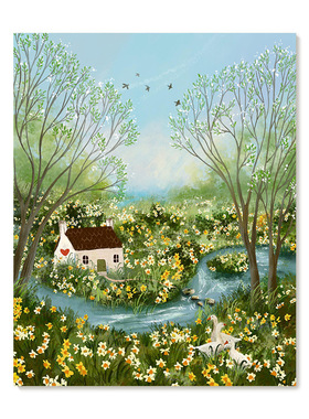 【艺术版画】插画师Laivi Poder复刻艺术版画治愈系田园装饰画芯