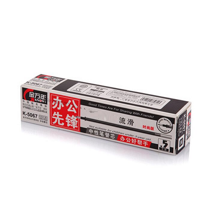 JINWANNIAN 0.5MM 젤펜 리필 20개 및 워터펜 리필 K-5067 무료 배송 상자에 리필 20개