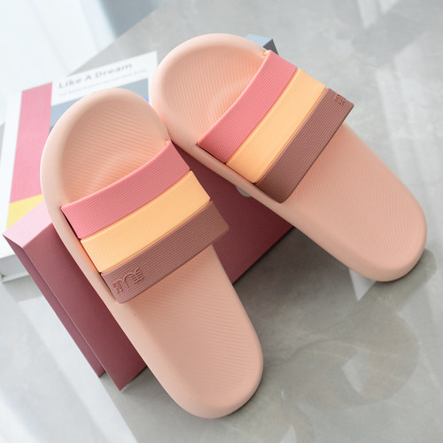 2024美人桥夏季女拖鞋EVA居家轻便韩版拼色女款室内防滑外穿凉拖